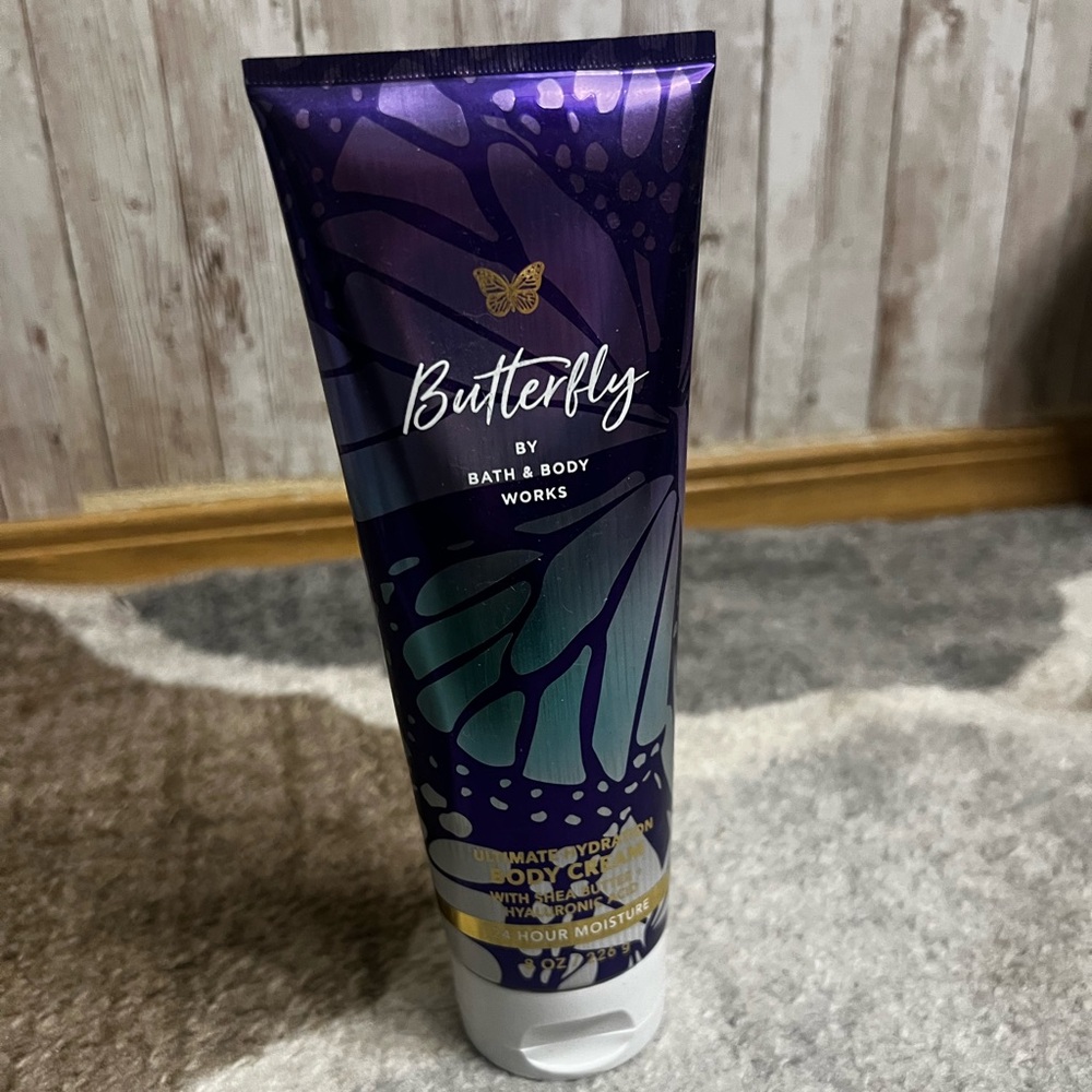 Bath & Body Works Butterfly Body Cream - Purple and Gold